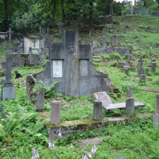 Tomb of Ferdinand Dziewicz and Maria Miedzaniec, Rossa cemetery in Vilnius, state 2013