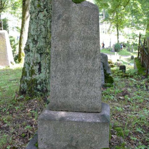 Tombstone of Angel Antoni Avlasievich, Anna Butkevich and Stanislav Stengelmejer, Ross cemetery in Vilnius, as of 2014.