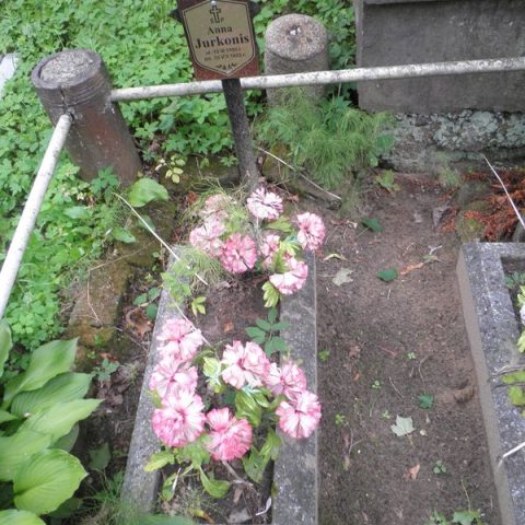 Tombstone of Anna Jurkonis, Ross cemetery in Vilnius, as of 2013.