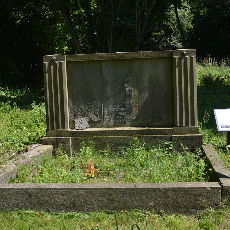 Tombstone of the mining accident victims Adolf Badura, Karol Dziadek and Henryk Tyrlik, cemetery in Karviná Mexico, Czech Republic, as of 2022