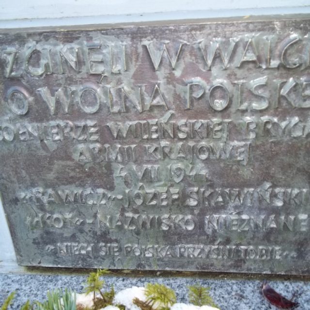 Grave of Home Army soldiers in the cemetery