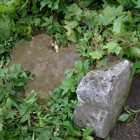 Tombstone of Wojciech Podoski, Zbarazh cemetery, state of 2018