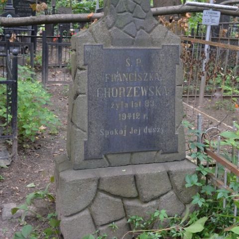 Tombstone of Franciszka Chorzewska, Bajkova cemetery in Kiev, as of 2021.