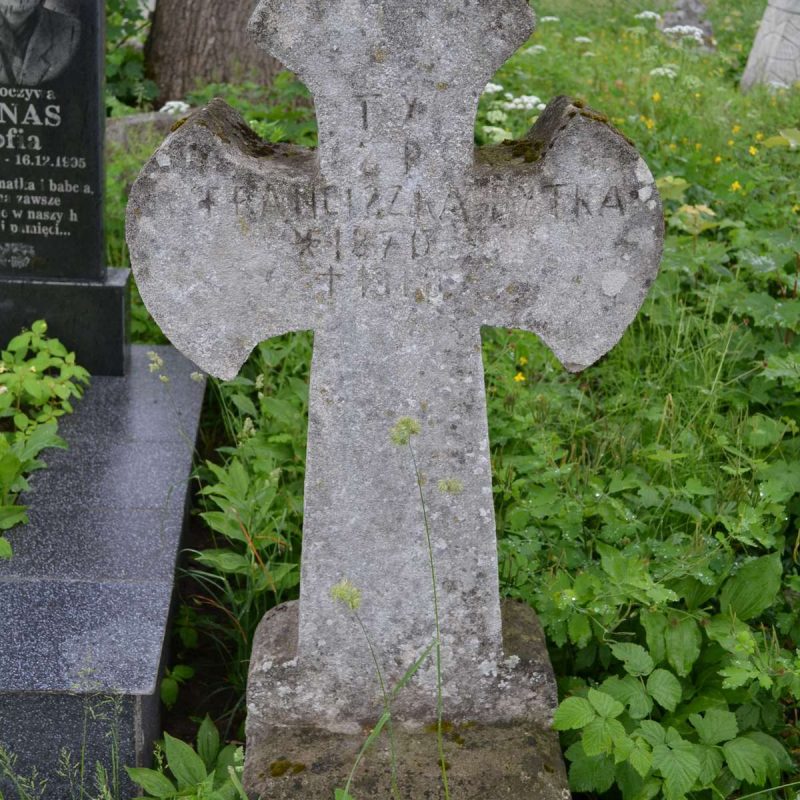 Tombstone of Franciszka Dydka, Zbarazh cemetery, state of 2018