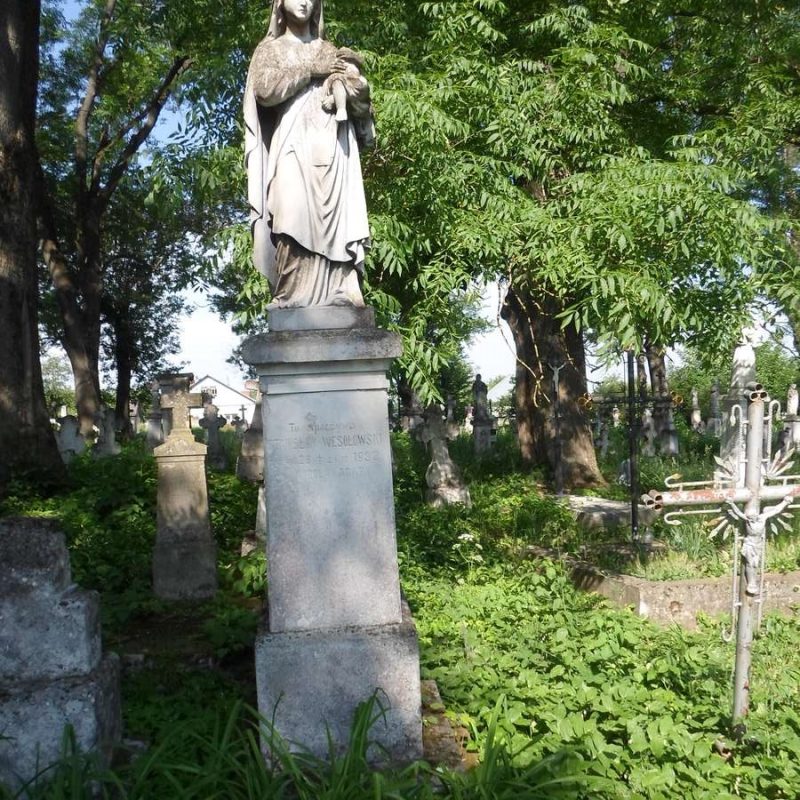 Tombstone of Stanislaw Wesolowski, Zbarazh cemetery, as of 2018