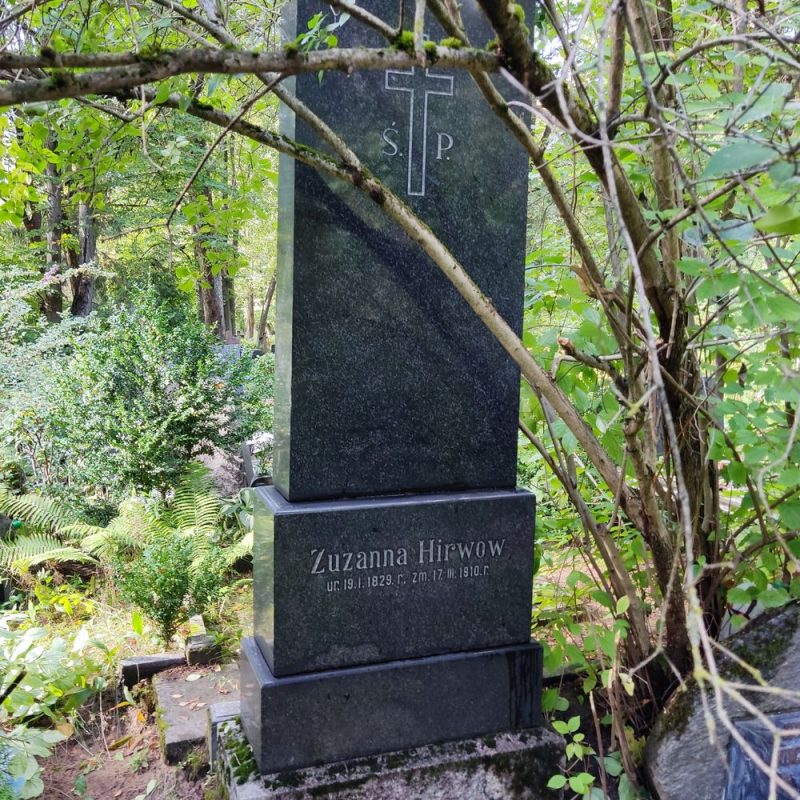 Tombstone of Susanna Hirvov in St. Michael's Cemetery, Riga, 2022
