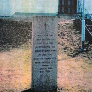 Grave of evacuated concentration camp prisoners