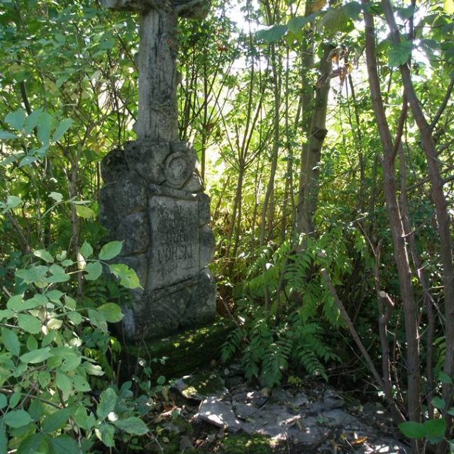 Tombstone of Józef Górski, cemetery in Podzameczek, state from 2006