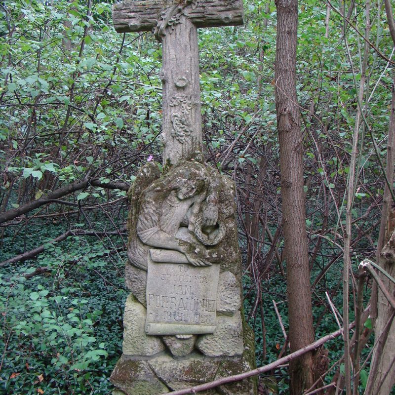 Nagrobek Jana Poterałowicza, cmentarz w Pużnikach, stan z roku 2008