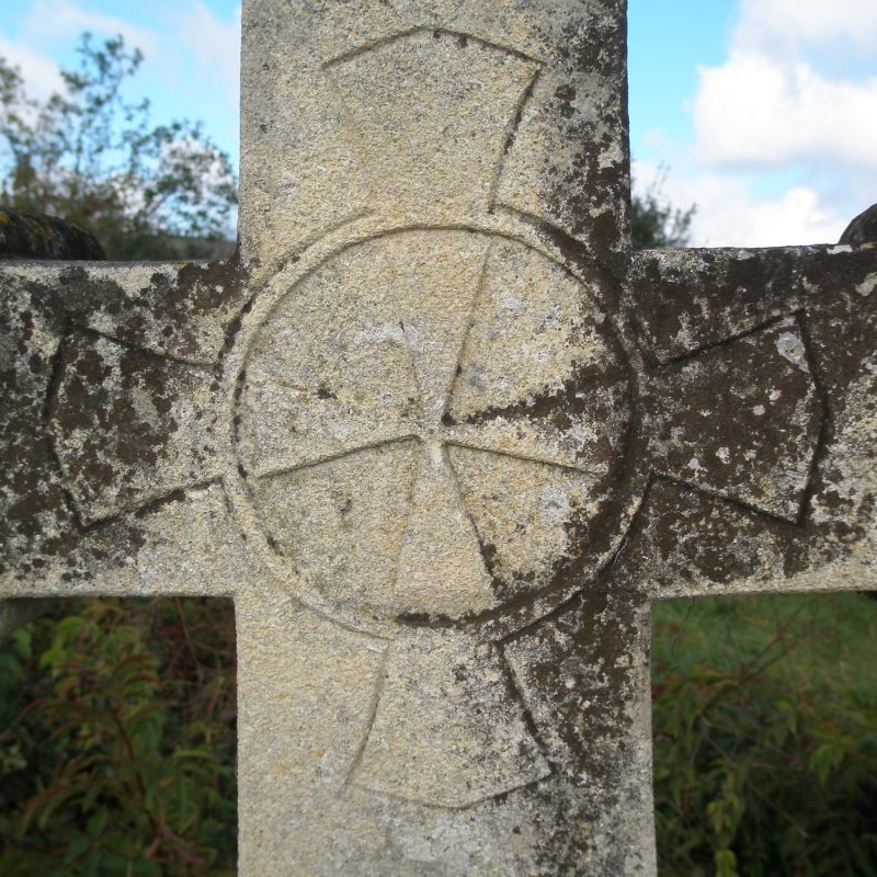 Fragment of the tombstone of Aniela N.N., Jazlovets cemetery, Ukraine