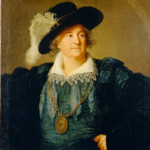 Élizabeth Vigée Le Brun, « Portrait de Stanislas Auguste Poniatowski en costume d'Henri IV », 1797, huile sur toile, Musée national des Beaux-Arts Barbara et Bohdan Khanenko de Kiev, Ukraine