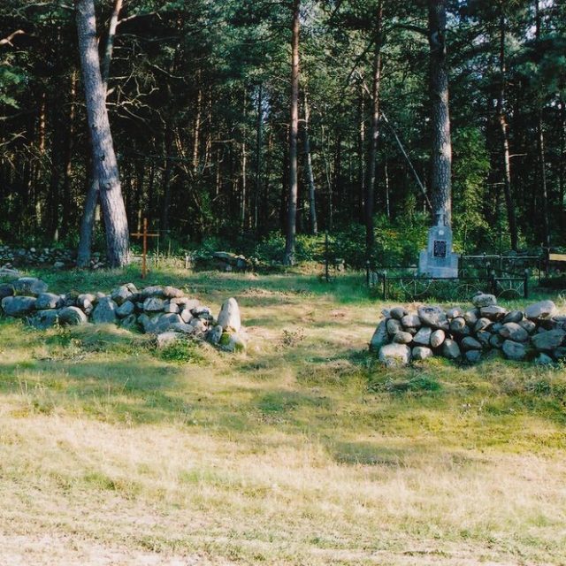 Graves of victims of village pacification