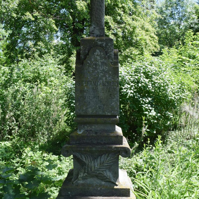 Tombstone of Stefan Kaspryszyn, cemetery in Borki Wielkie