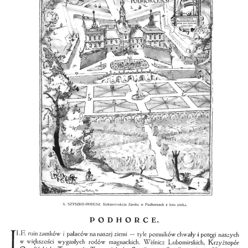 Reconstruction project of the palace in Podhorce by A. Szyszko-Bochusz from ca. 1909/1910