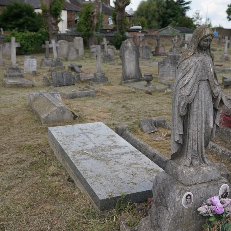 Tombstone of Władysław Folkierski and Jadwiga Folkierska, St Mary's Catholic Cemetery, London