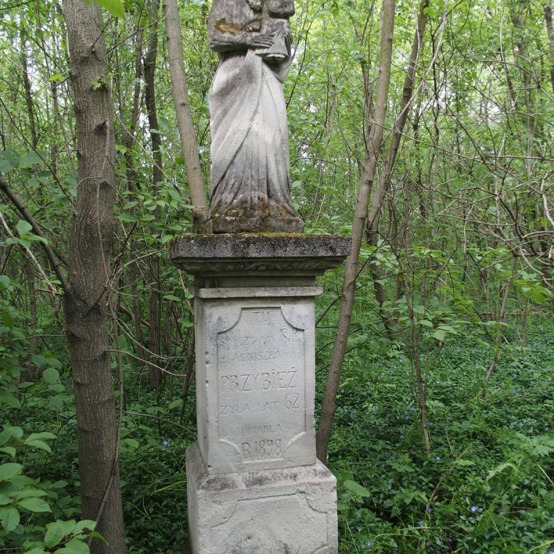 Tombstone of Agnieszka Przybież in the cemetery in Draganówka