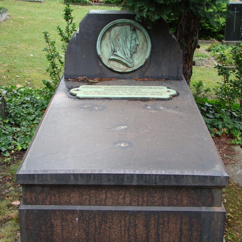 The Puchalski family’s gravestone at the old Catholic cemetery in Dresden