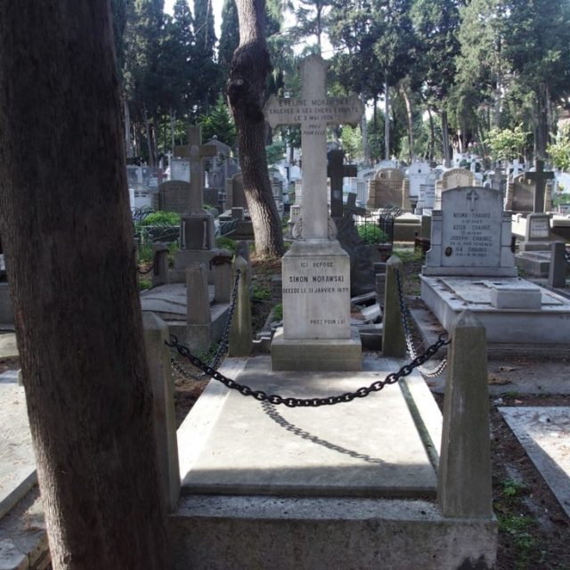 Tombstone of Eveline and Simon Morawski, Feriköy Catholic Cemetery, Istanbul