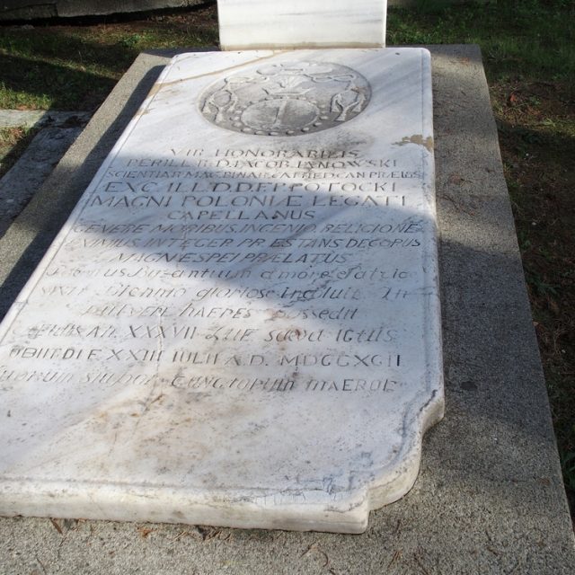 Tombstone of Jakub Janowski, Feriköy Catholic Cemetery, Istanbul