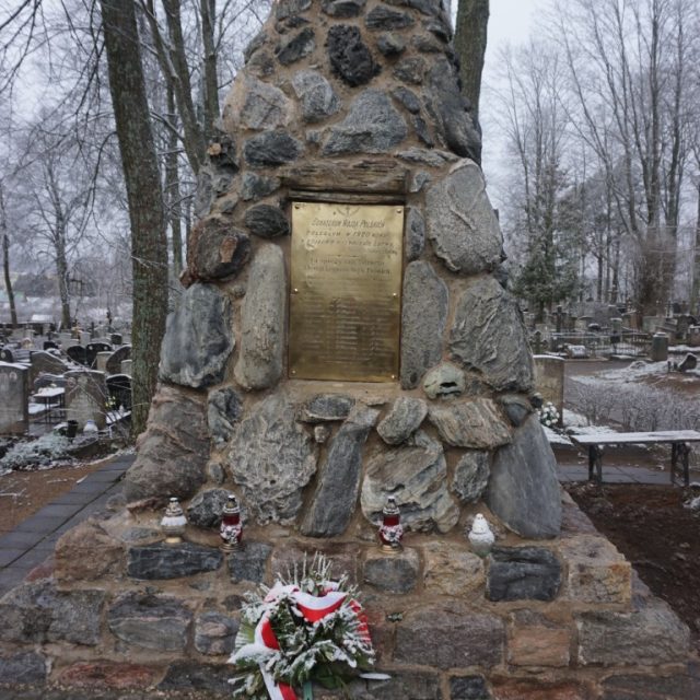 Memorial to the legionaries who died in 1920 and are buried in the Catholic cemetery