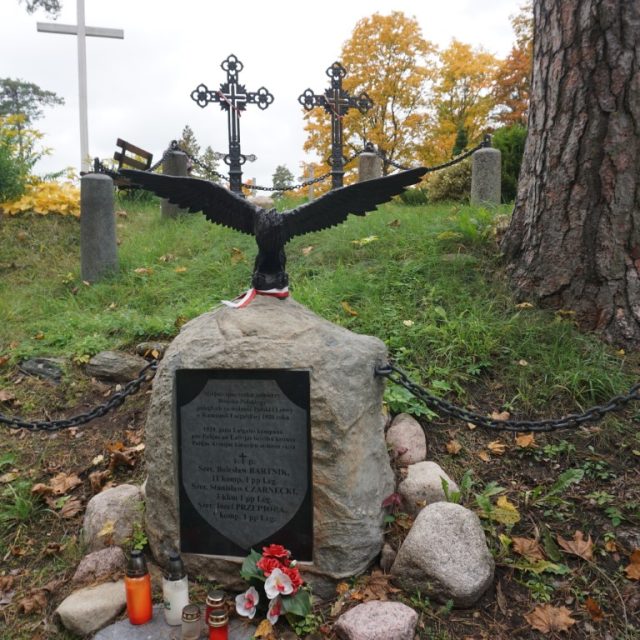 Graves of soldiers of the 1 ppLeg fallen in the Latsgal campaign buried in the Catholic cemetery
