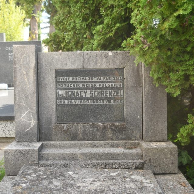 Grób polskiego oficera na cmentarza Mirogoj