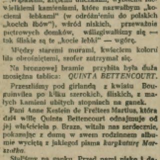 Wspomnienie odsłonięcia tablicy przy willi Piłsudskiego na Maderze
