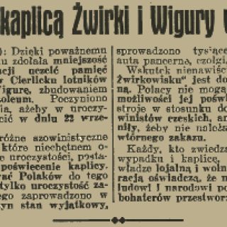 Losy kaplicy Żwirki i Wigury w Cierlicku