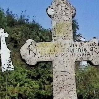 Nagrobek Stefana Harewicza z krzyżem na niskim cokole. Krzyż z ramionami zakończonymi trójliściem, z napisem na ramionach. Poniżej czaszka z piszczelami. Widoczna inskrypcja z przodu.