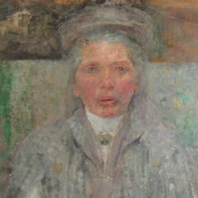 Olga Boznańska, „Madame Paris”, fragment, ok. 1912, olej na płótnie, Muzeum Polskie, Chicago, USA