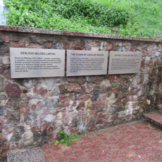 Czeslaw Milosz Stairs in Vilnius
