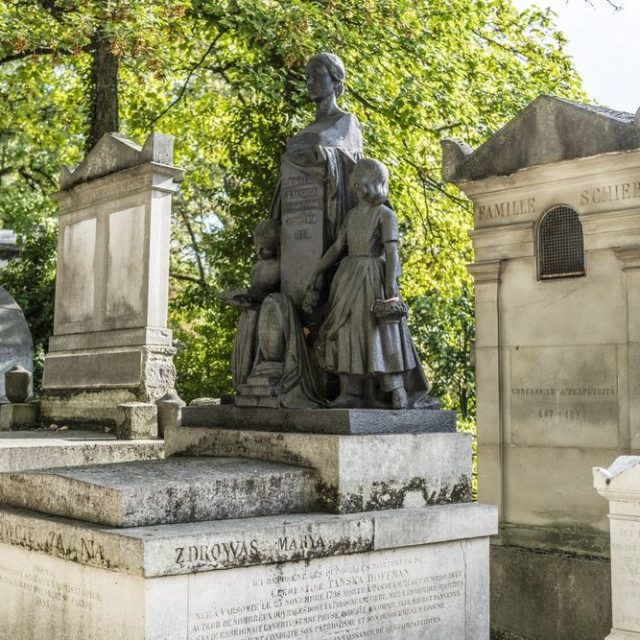Tombstone of Klementyna Hoffmanowa, née Tańska, in the Père-Lachaise cemetery in Paris