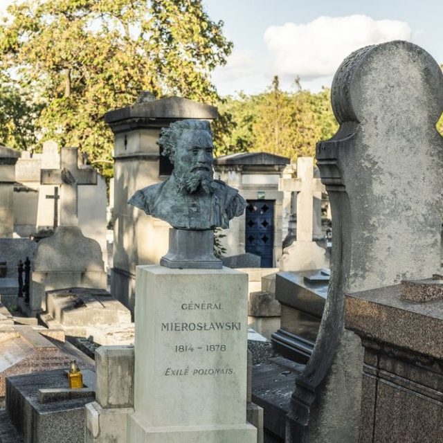 Tombstone of General Ludwik Mieroslawski by Cyprian Godebski in Paris