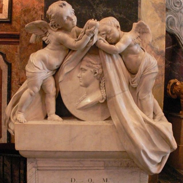 Pomnik serca Marii Leszczyńskiej w kościele Notre-Dame de Bonsecours w Nancy
