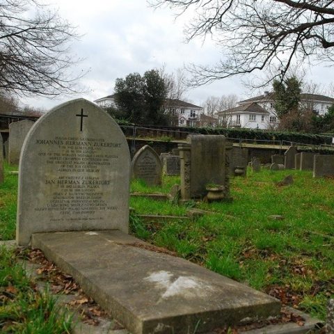 The gravestone of Jan Herman Zukertort at Brompton Cemetery, 1888, London, United Kingdom