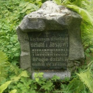 Надгробок Олени та Яна Федоровичів на кладовищі На Россіє у Вільнюсі, станом на 2013 рік