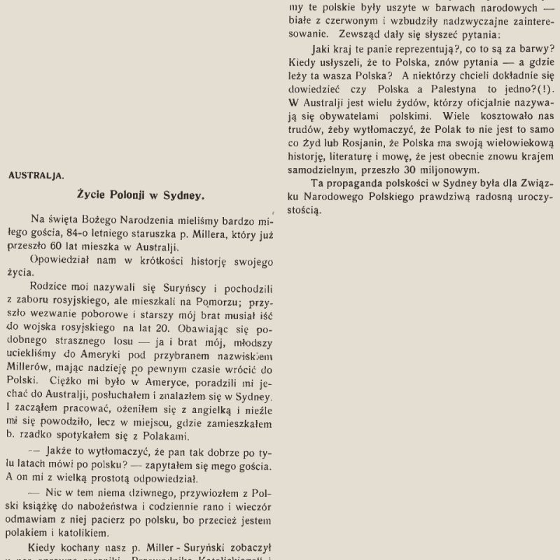 Scan of a Polish magazine page with the headline Surname of Kraszewski on a commemorative plaque in Sorrento and a short note about placing the plaque on the town hall building