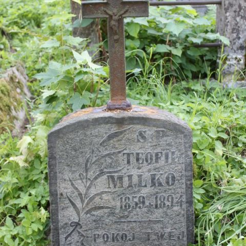Nagrobek Teofila Milko, cmentarz Na Rossie w Wilnie, stan z 2013